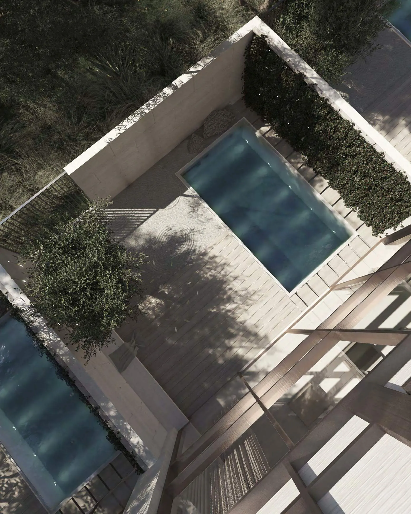Keturah Reserve SuperHome, overhead view of rooftop pools and terraces