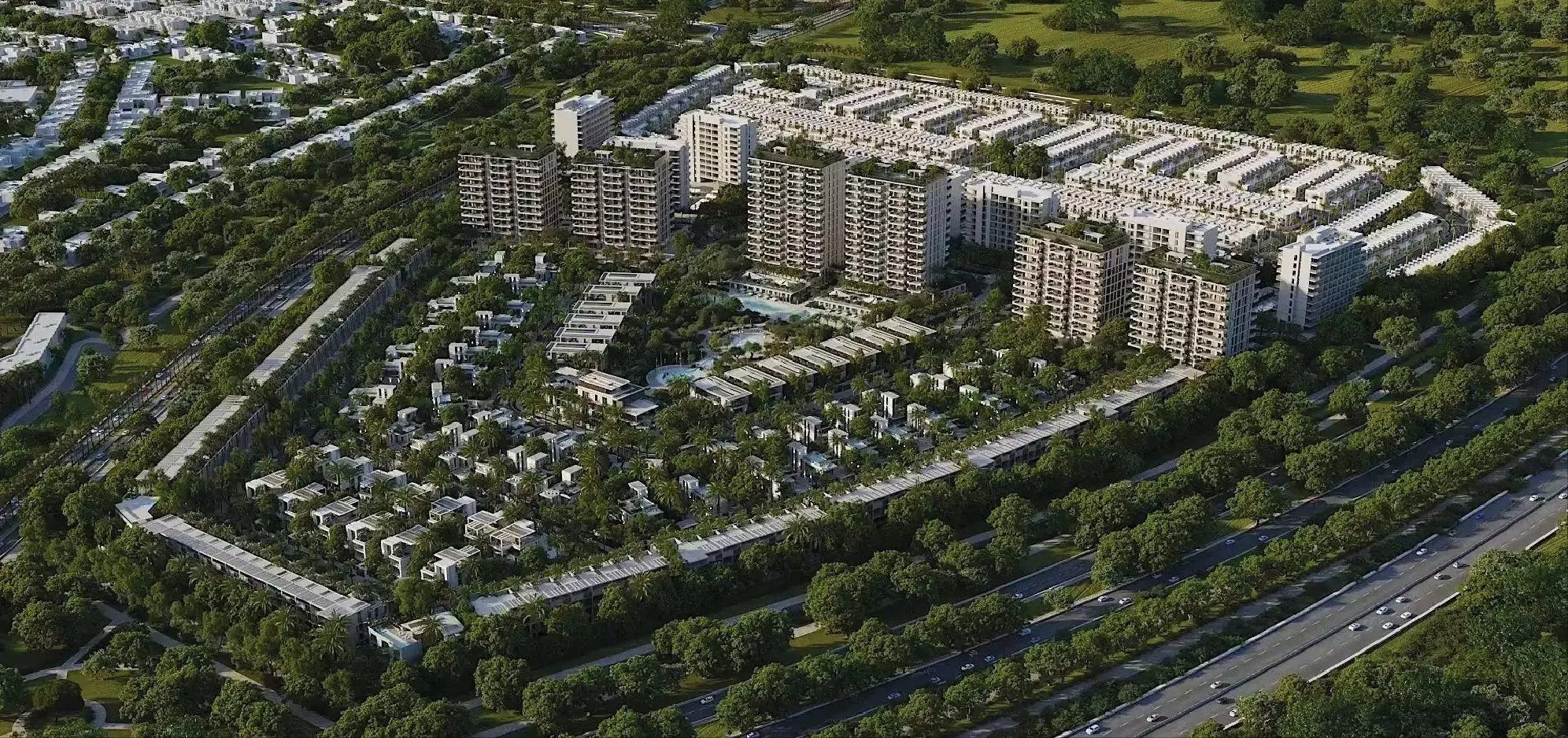 Keturah Reserve aerial, the community at Meydan
